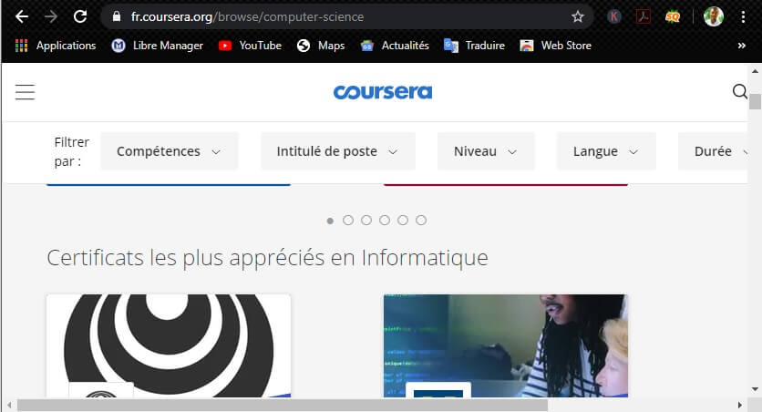 Apprendre en ligne avec Coursera