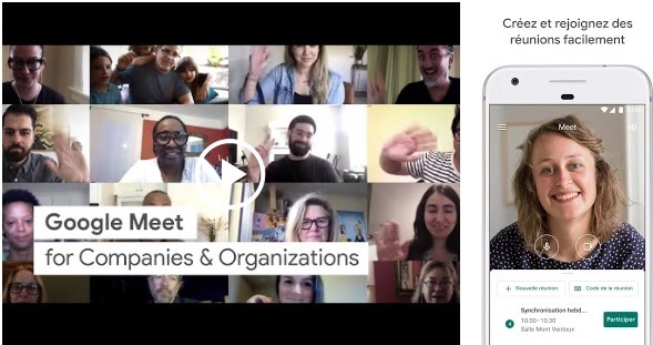 Google pour réunion à distance