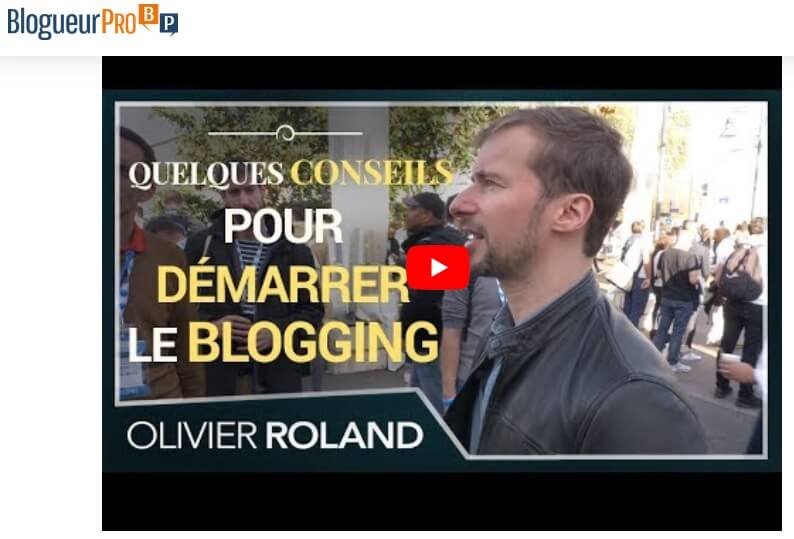 Apprendre le blogging avec Olivier Roland 