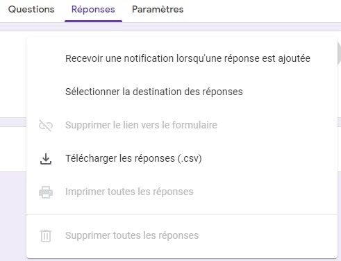 Créer un questionnaire avec Google Forms